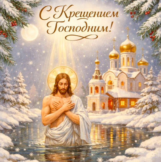 Фото С Крещением Господним-2026: самые красивые и трогательные открытки с поздравлениями 7